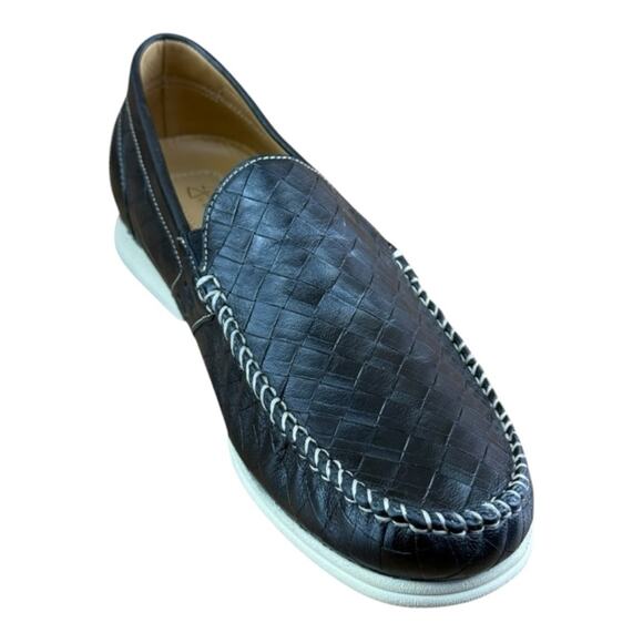 Galizio Torresi Men’s slip on Leather  navy Blue shoes loafers Size 8.5-9|42 EU main image 7